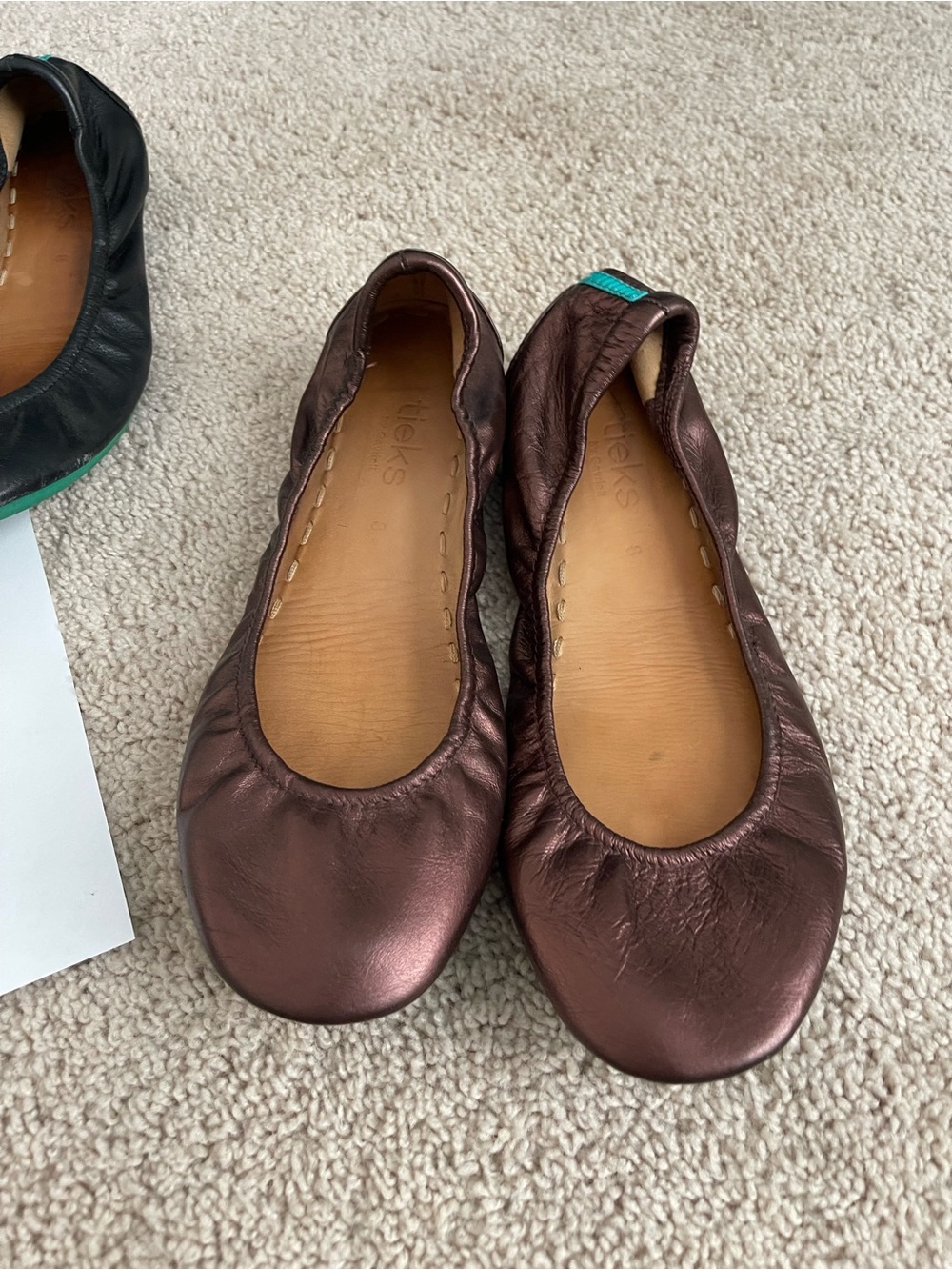 Raspberry Truffle limited Edition Tieks Metallic Brown Ballet Flats